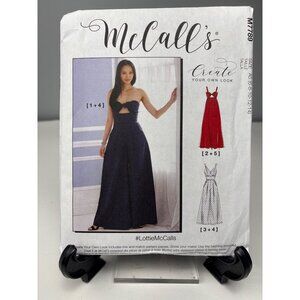McCalls M7789 Womens Dress Jumpsuit Sewing Pattern Size 6 8 10 12 14 Uncut